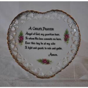 Children's Prayer Heart-shaped Wall Decoration - Relco - Japan